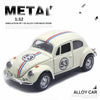 Classic Volkswagen Beetle Die-Cast Model Car with Pull-Back Action