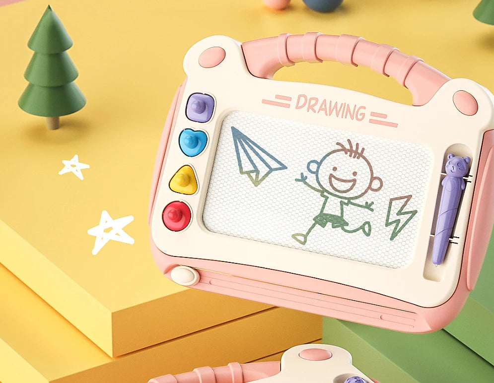 Kids Magnetic Drawing Board with Colorful Graffiti Art Pad