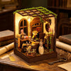 DIY Wooden Miniature House Kit with LED Lighting