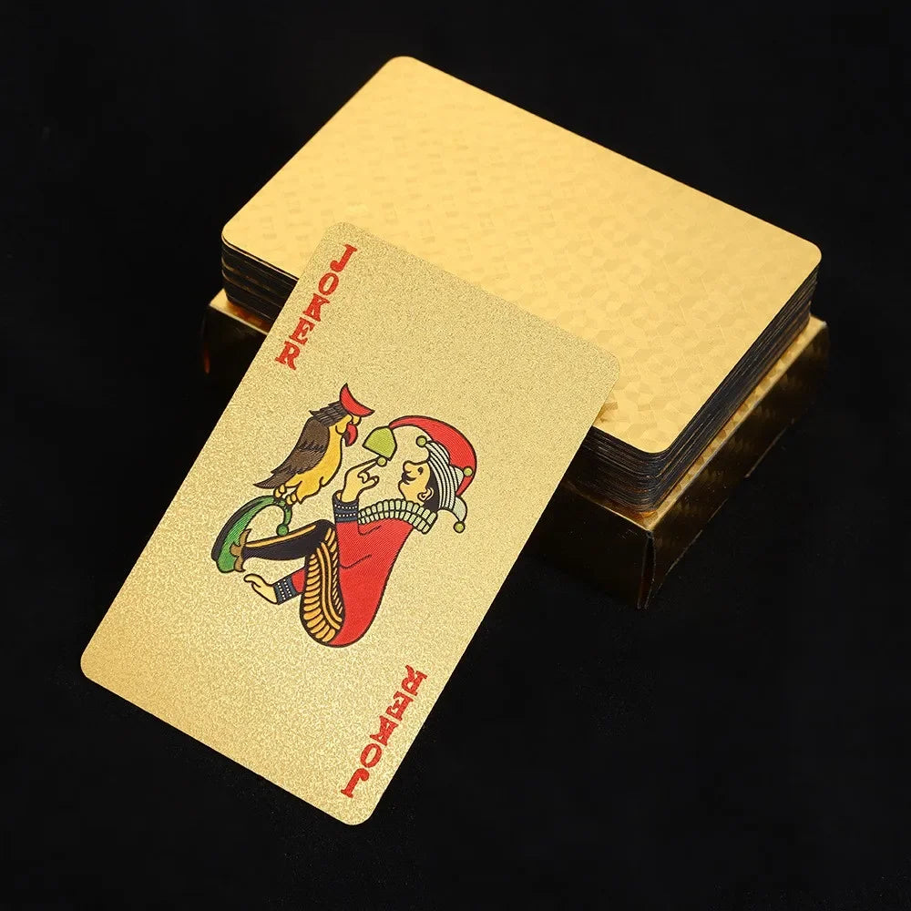 24K Gold Metallic Waterproof Playing Cards