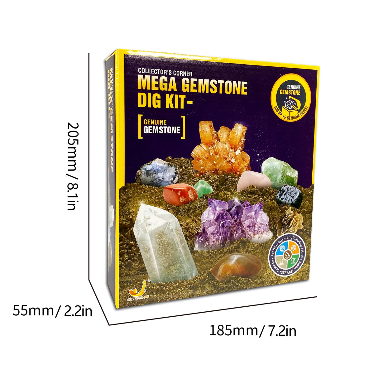 Mega Gemstone Dig Kit for Kids - STEM Excavation Toy