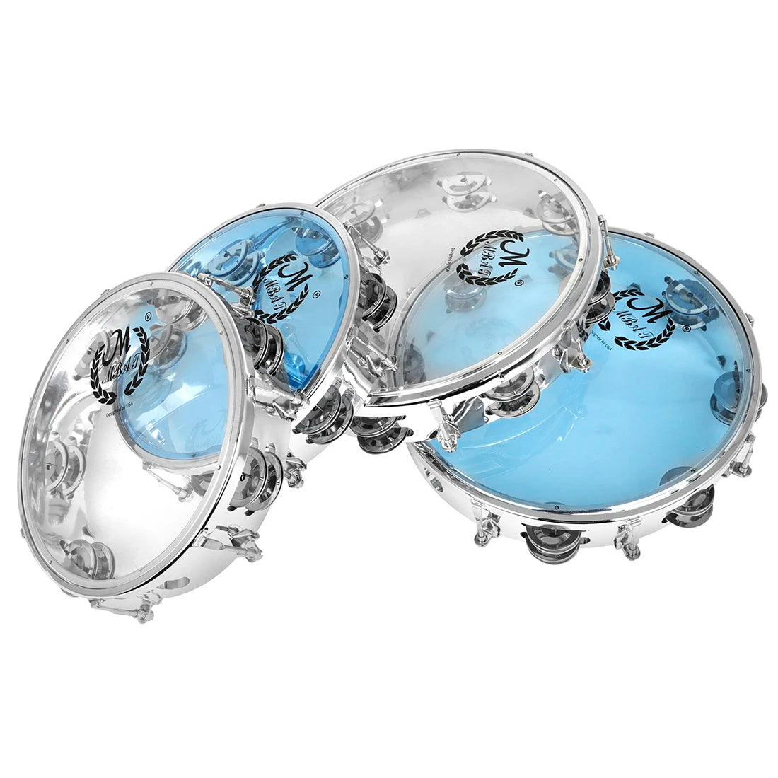 Self-Tuning Double Row Tambourine with Stainless Steel Rings