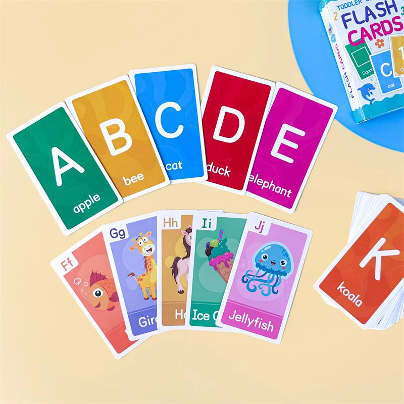 Early Learning Flash Cards Set: Letters, Numbers, Shapes & Colors