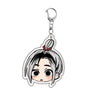 Acrylic keychain set featuring characters Isagi, Bachira, and Kunigami from Blue Lock