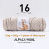 Luxurious Alpaca Wool Blend Yarn — 500g Thick Knitting Yarn