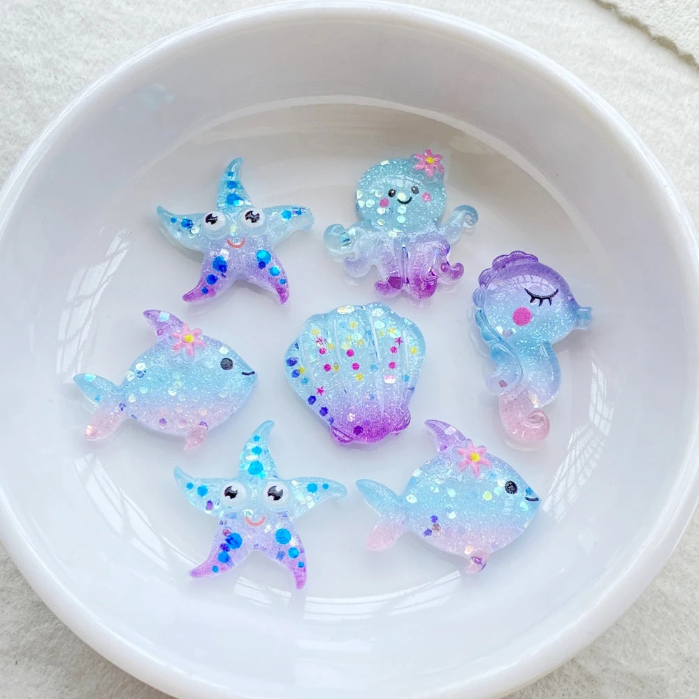 Ocean-Themed Resin Charms for Crafts & DIY Jewelry