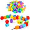 Rainbow Lacing Beads for Toddlers – Color & Shape Sorting Montessori Toy