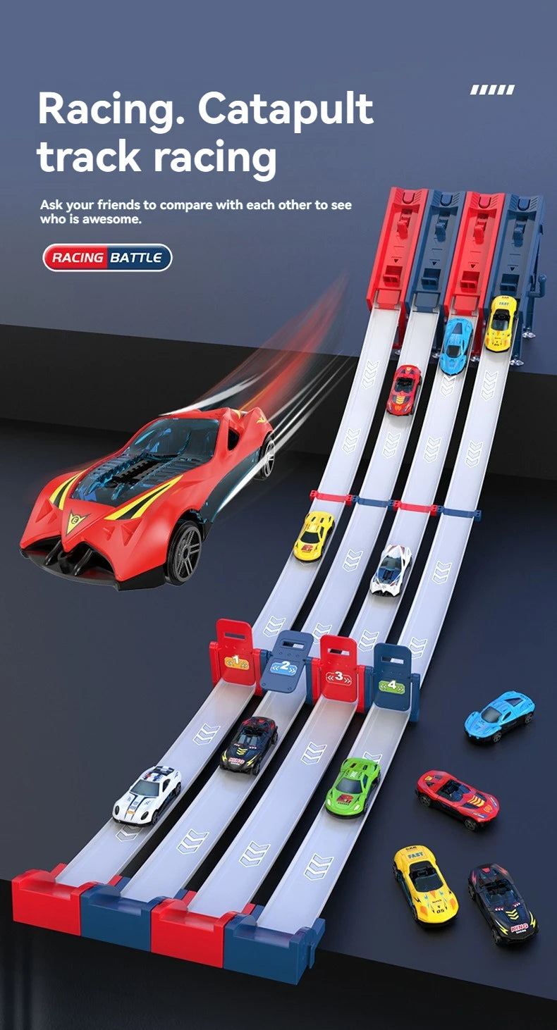 DIY Catapult Racing Car Track Set