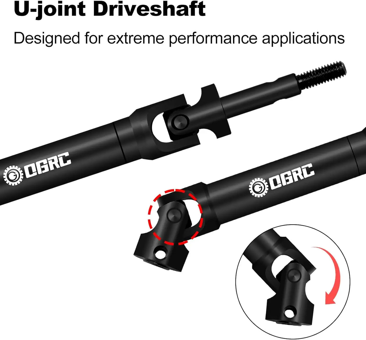 Heavy-Duty Steel Driveshaft Set for 1/10 RC Trucks