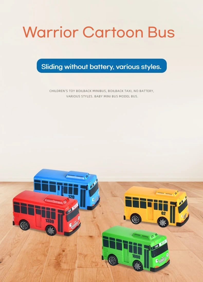 Pull-Back Mini Bus Toy with Openable Doors