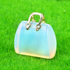 Mini Handbag-Shaped Crystal Agate Pendant for Jewelry Making