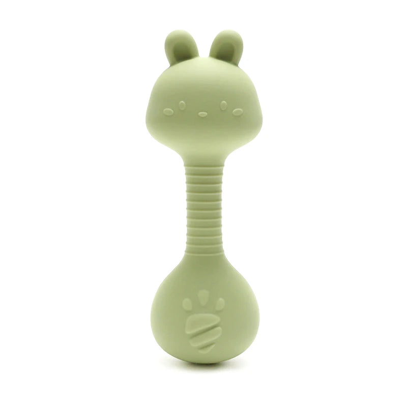 Rabbit Ear Silicone Baby Rattle & Teether Set