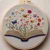 Floral Book Embroidery Kit – DIY Cross Stitch for Adults