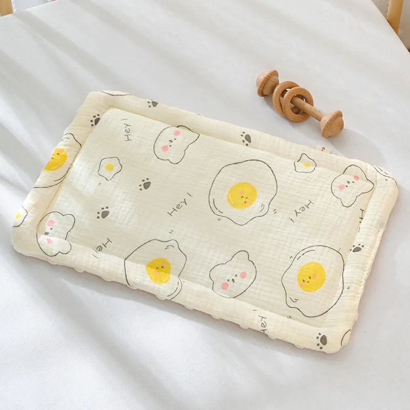 Breathable Four-Season Baby Pillow with Soft Cotton Cover