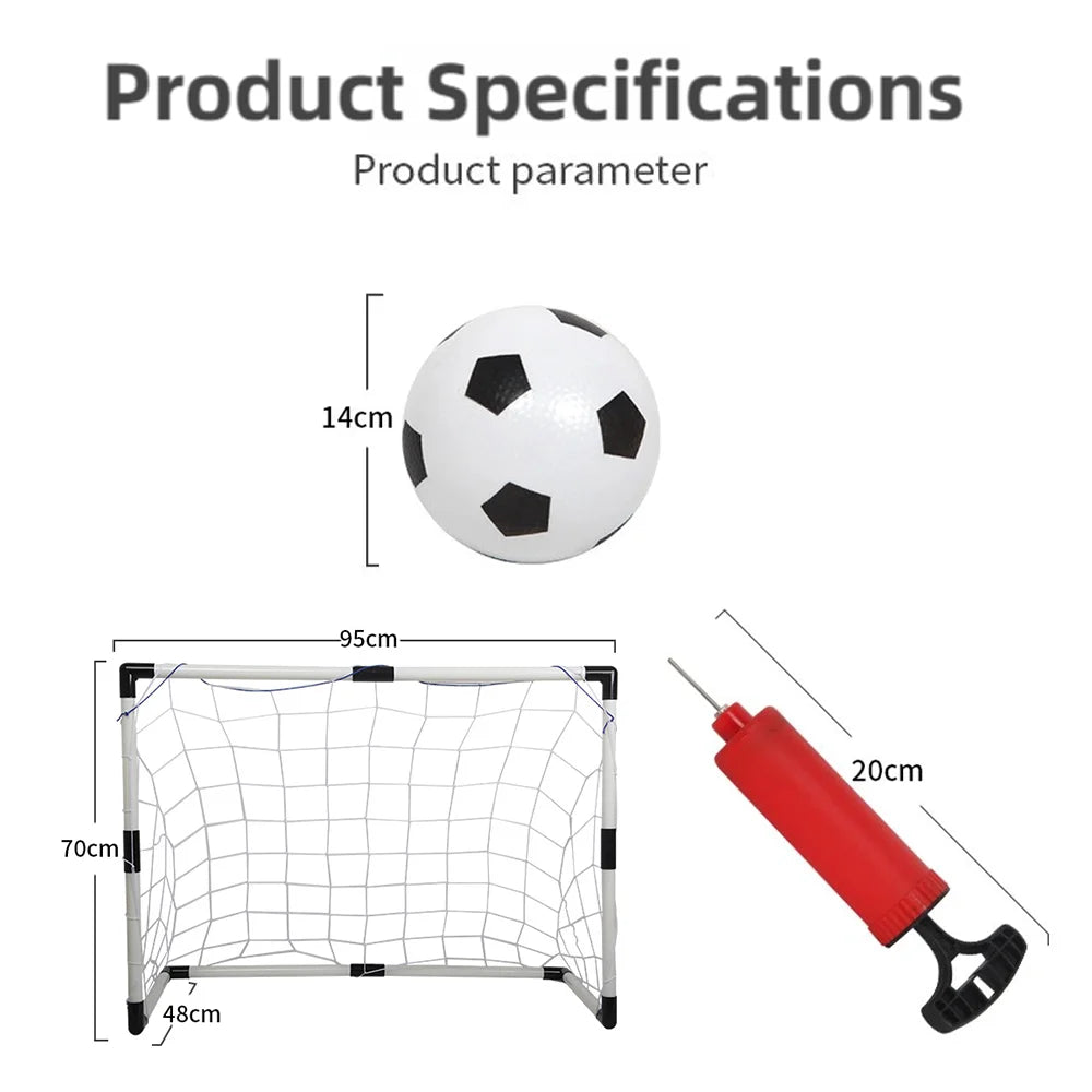 Foldable Soccer Goal Set with Ball and Pump