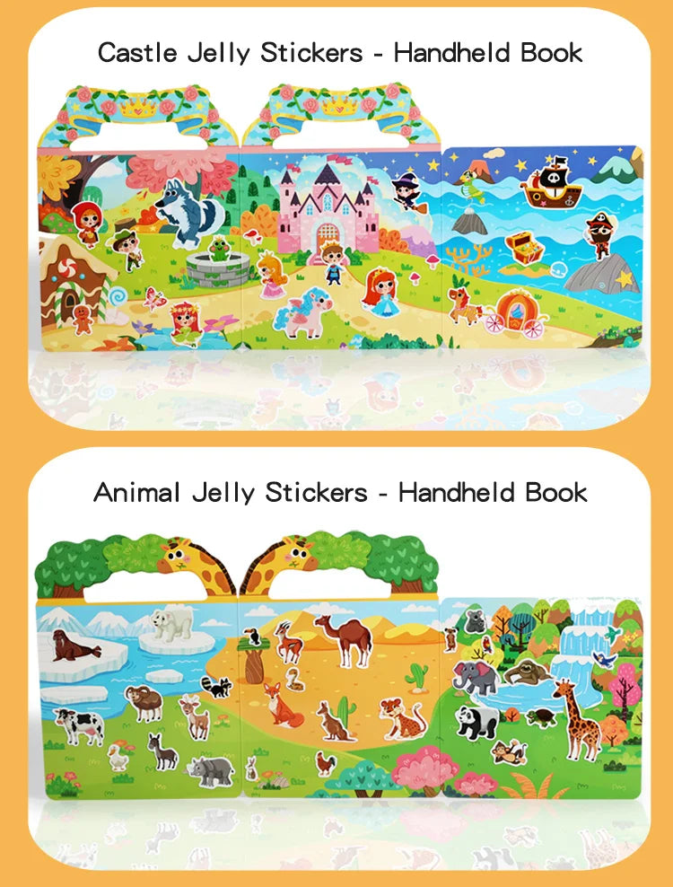 Reusable Sticker Book for Kids – Mess-Free Pretend Play & Learning Themes