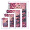 Cherry Blossom Tower Diamond Painting Kit – DIY 5D Wall Art for Adults