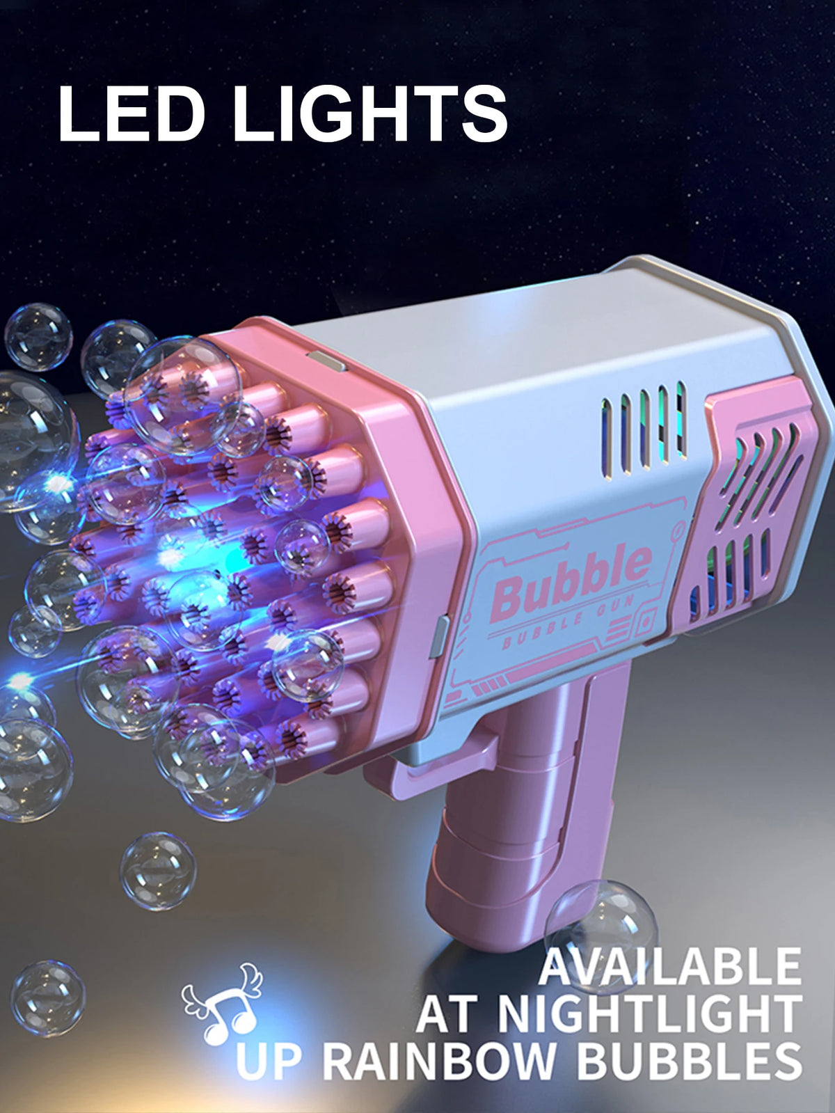 Electric Automatic Bubble Gun with 40 Holes