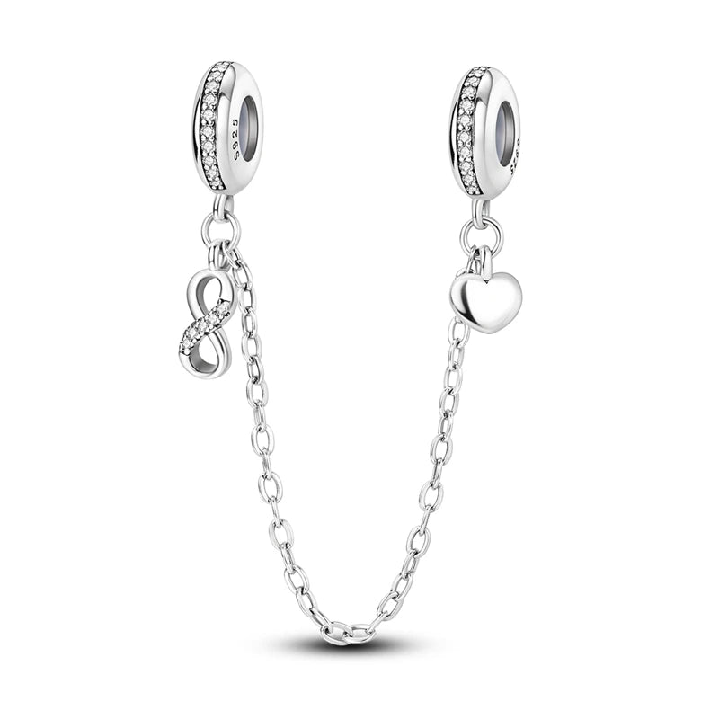 Sterling silver charm beads on a delicate chain suitable for DIY bracelet making