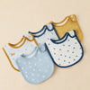 Soft Cotton Baby Bibs (5-Pack) with U-Shaped Catch-All Design