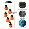 Solar-Powered Halloween Pumpkin Wind Chime Light with 6 LEDs