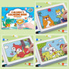 A colorful children's coloring book featuring illustrations of various cartoon animals like a tiger, bear, and fox.