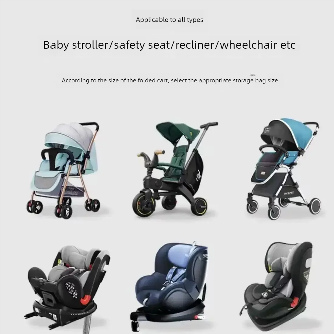 Universal Stroller Storage Bag – Dustproof Travel Cover for Baby Carts