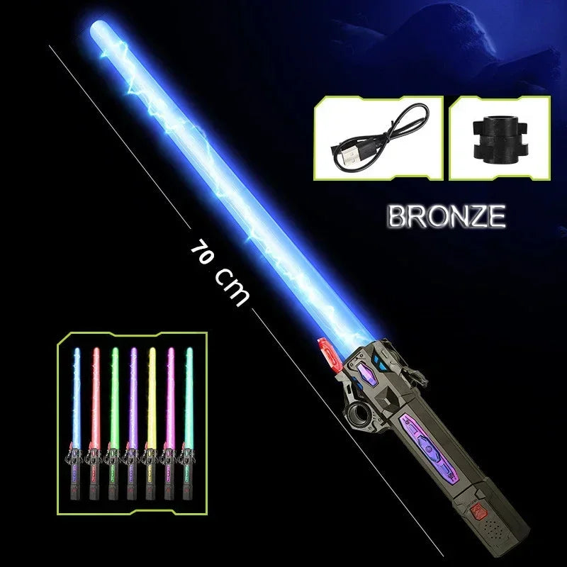 Telescopic Glow Sword with Music & Rotating Lights