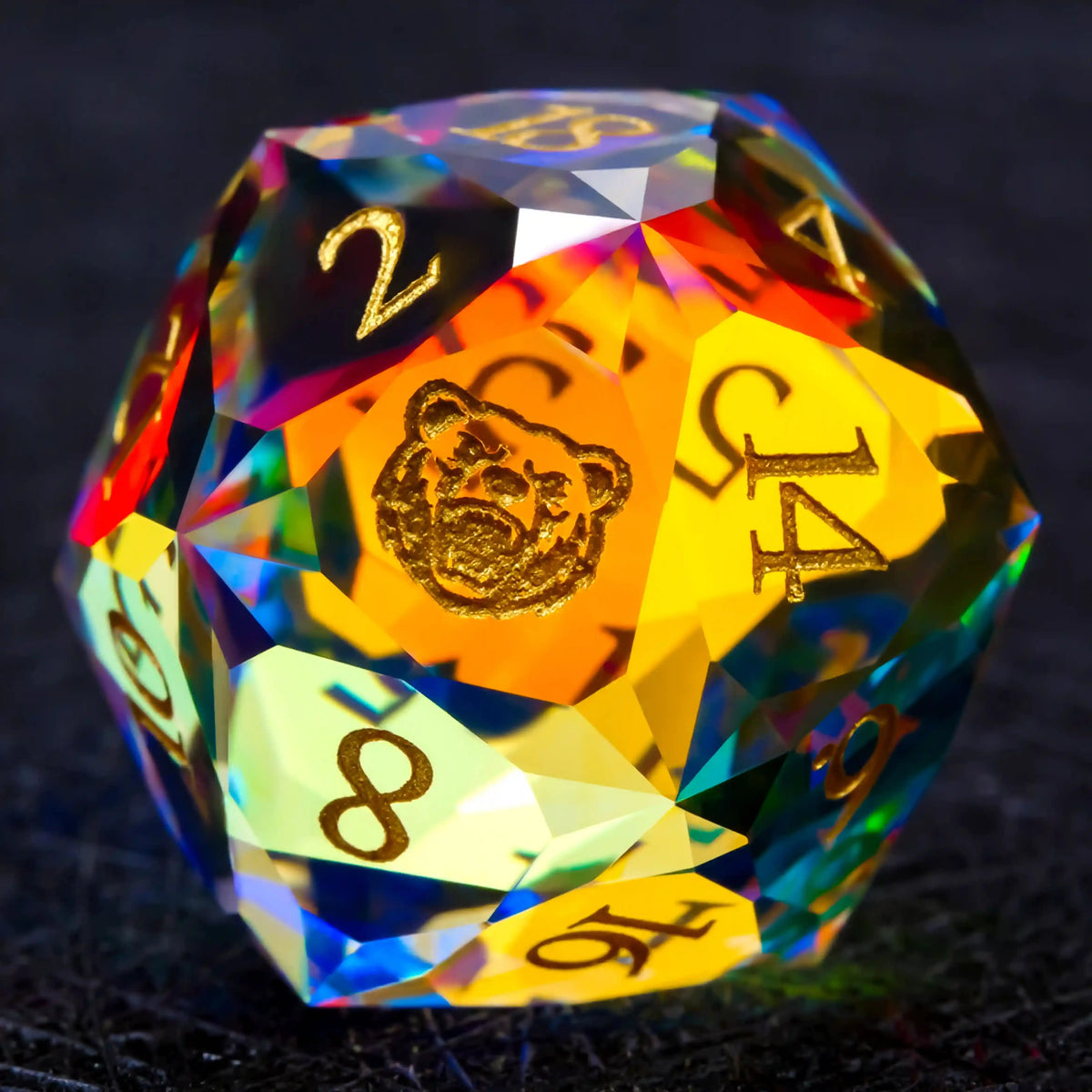 Premium 7-Piece Frosted Gemstone Polyhedral Dice Set for Tabletop RPGs