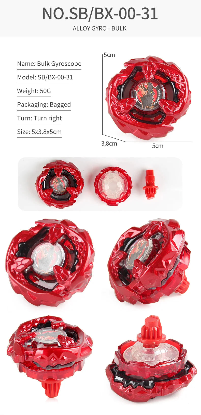 Metal Spinning Top Battle Set with Launcher