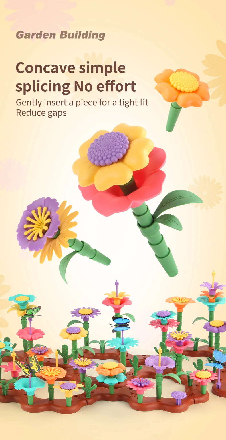 STEM Flower Garden Building Toy Set for Kids