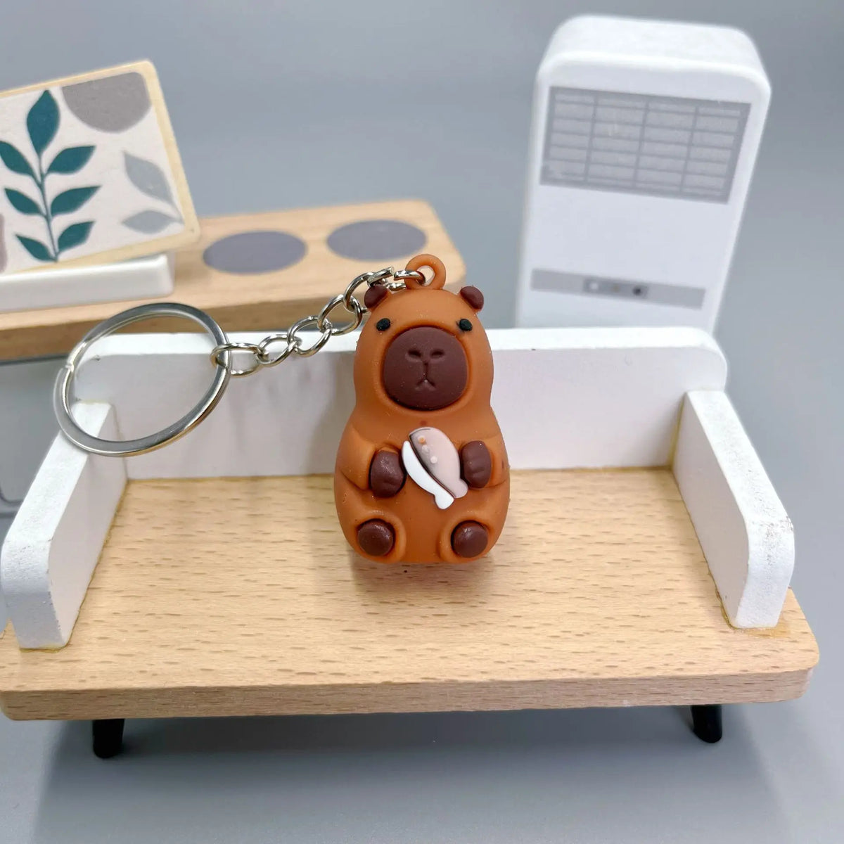 Cute Capybara Keychain Charm – Soft PVC Pendant for Bags, Phones & Keys