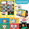 High-Contrast Tummy Time Baby Mirror with Crinkle Cloth Book and Teether
