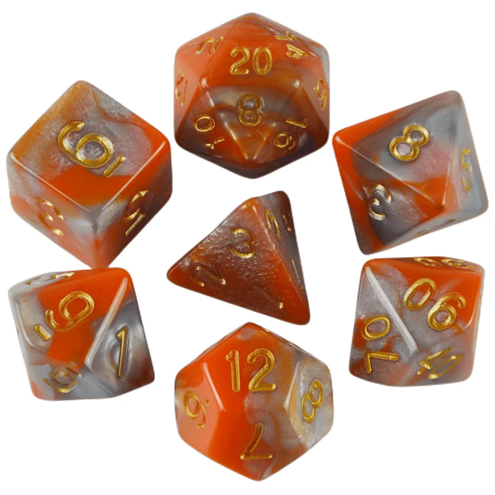 Polyhedral Dice Set (7 Pieces) for Tabletop RPGs