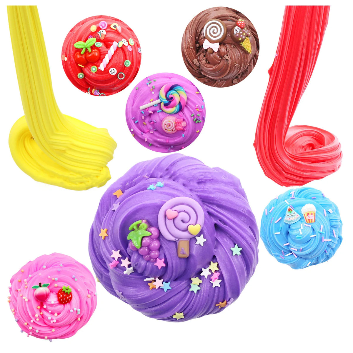 DIY Stretchy Slime Kit with Colorful Charms for Creative Play