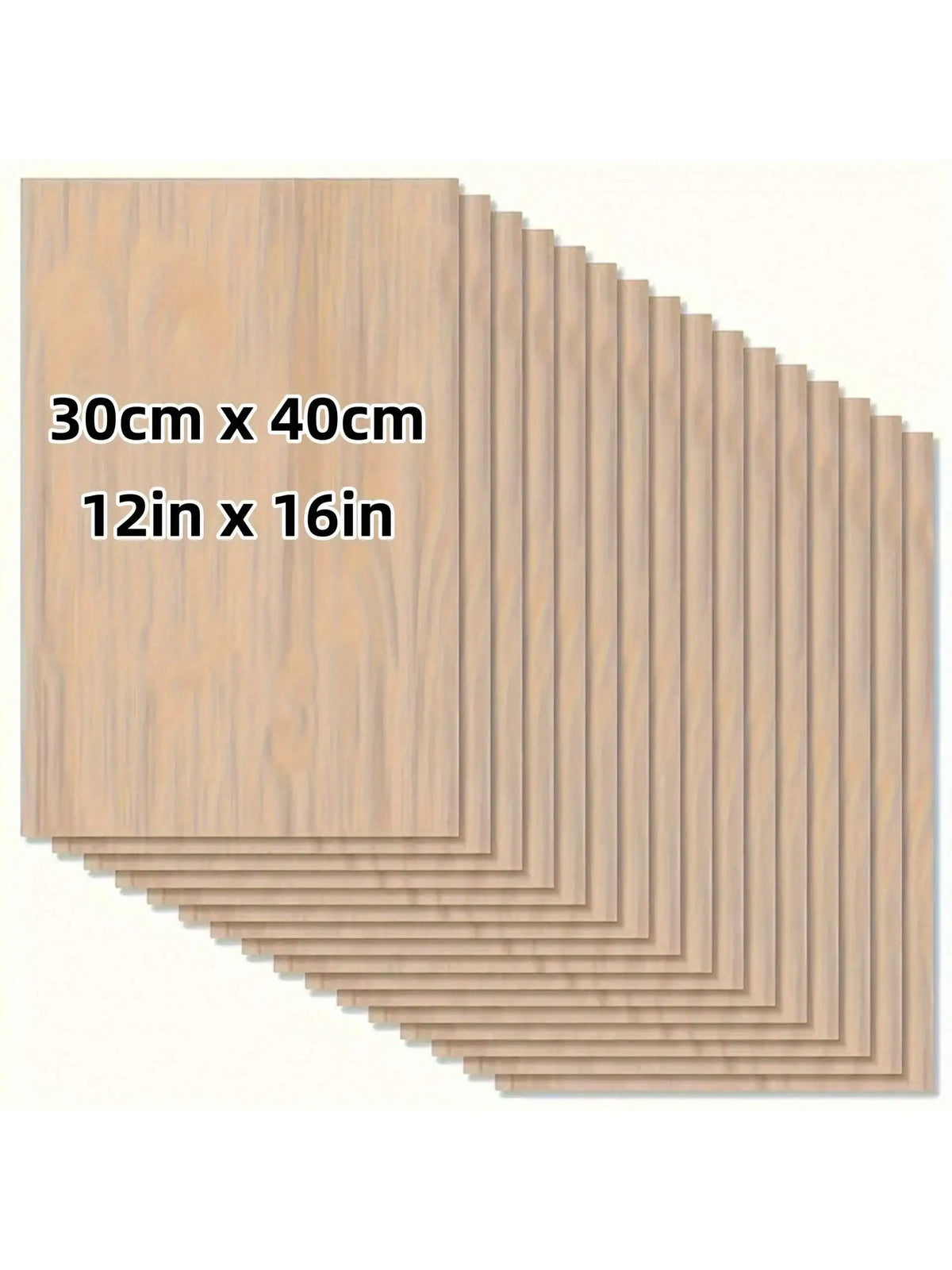 Basswood Plywood Sheets for Laser Cutting & Crafting (12x16 in)