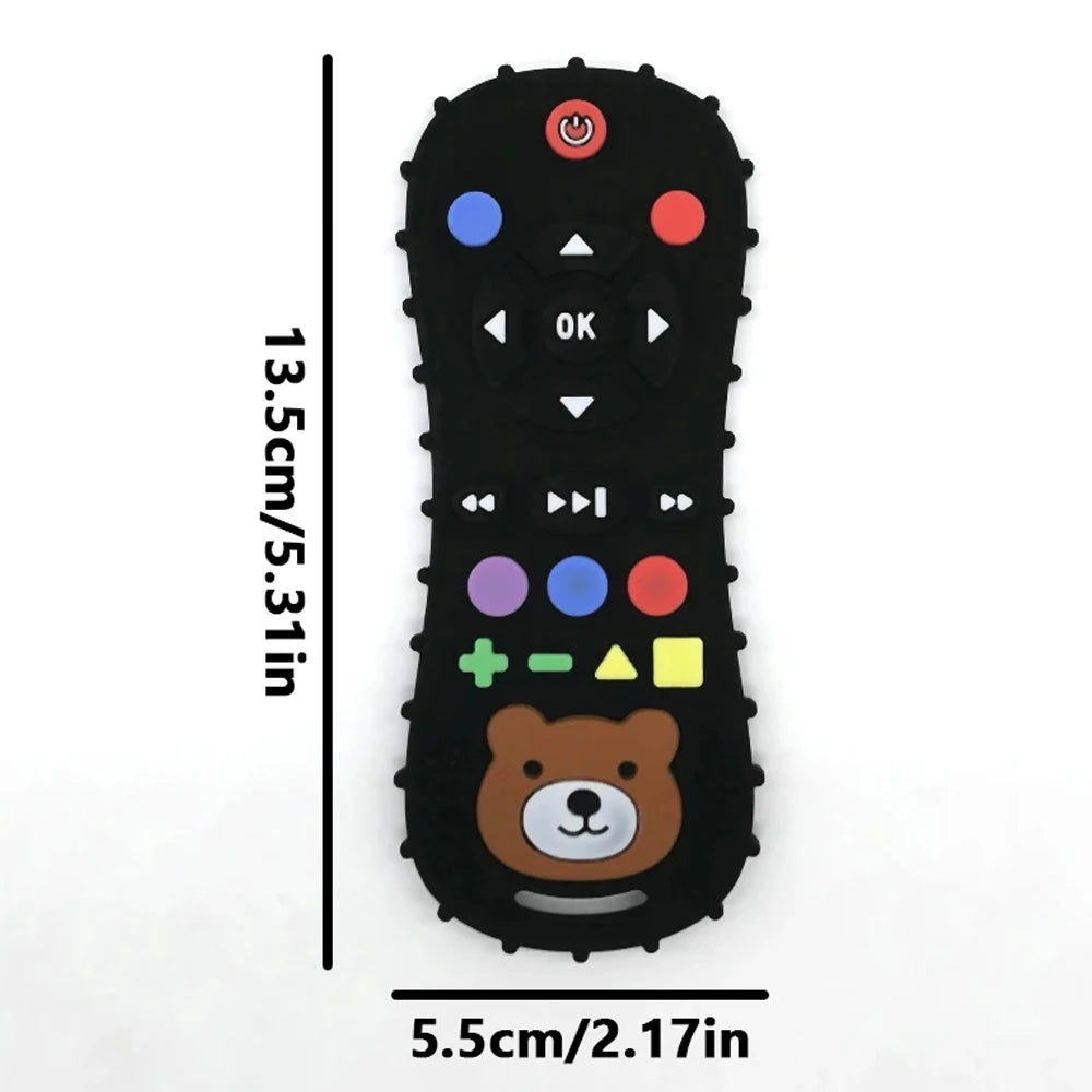 Silicone Baby Teether Remote Control with Anti-Eating Glove