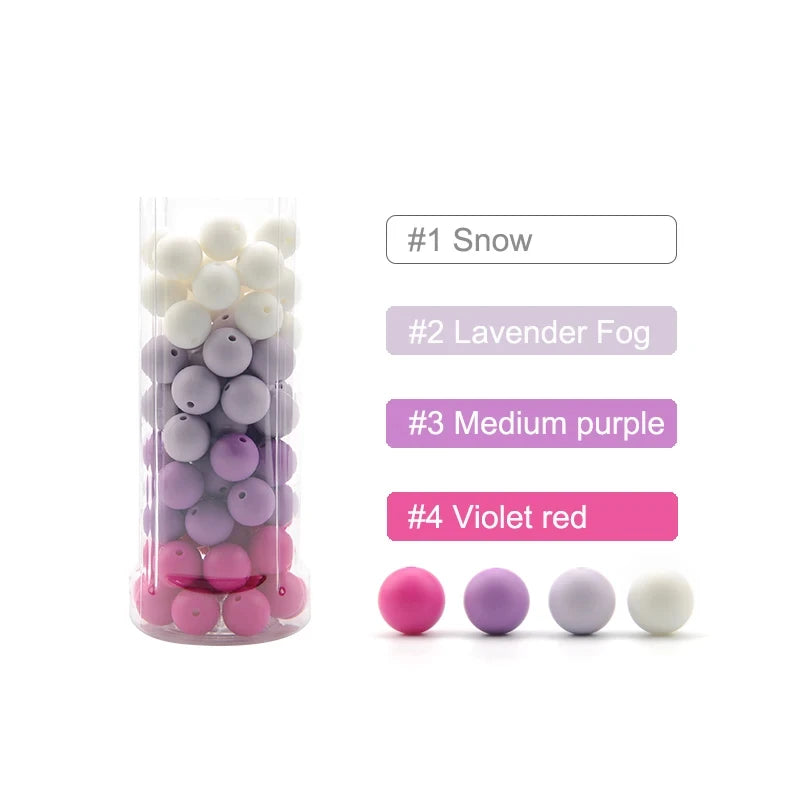 Food-Grade Silicone Beads for Jewelry Making (50-Pack)