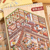 3D City Scene Pet Stickers - Miniature Store & Street View Decals