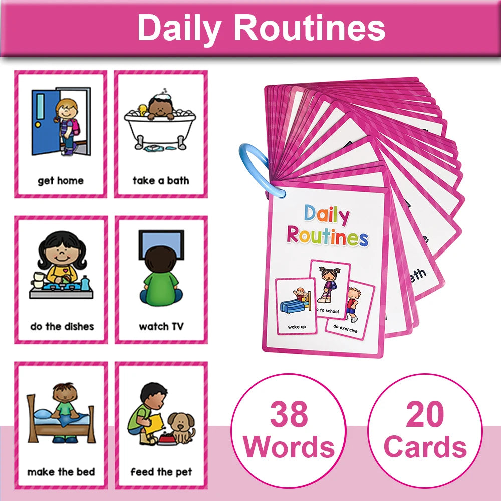 Montessori English Word Learning Cards for Kids