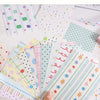 Decorative Wave & Line Memo Paper Pack for Journaling and Scrapbooking