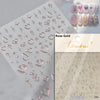 Rose Gold nail art stickers featuring various gothic and heart designs for nails