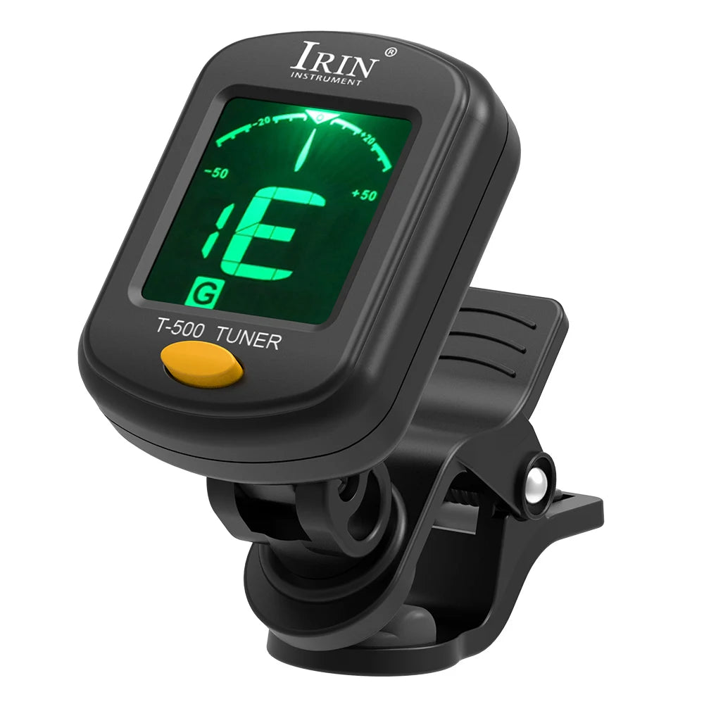 Rotatable Clip-On Tuner with LCD Display for Guitar, Bass, Ukulele & More