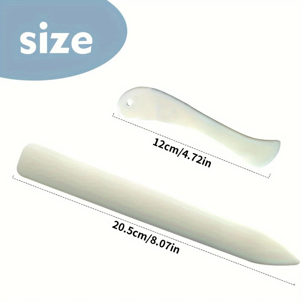 Plastic Bone Folder and Creaser Set for Paper & Leather Crafting