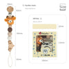 Wooden Baby Pacifier Clip with Crochet Charms