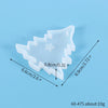 A white silicone mold shaped like a Christmas tree, used for jewelry and craft projects.