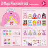A DIY princess makeup dress-up playset featuring various makeup brushes, stickers, and cosmetic items for creative play.