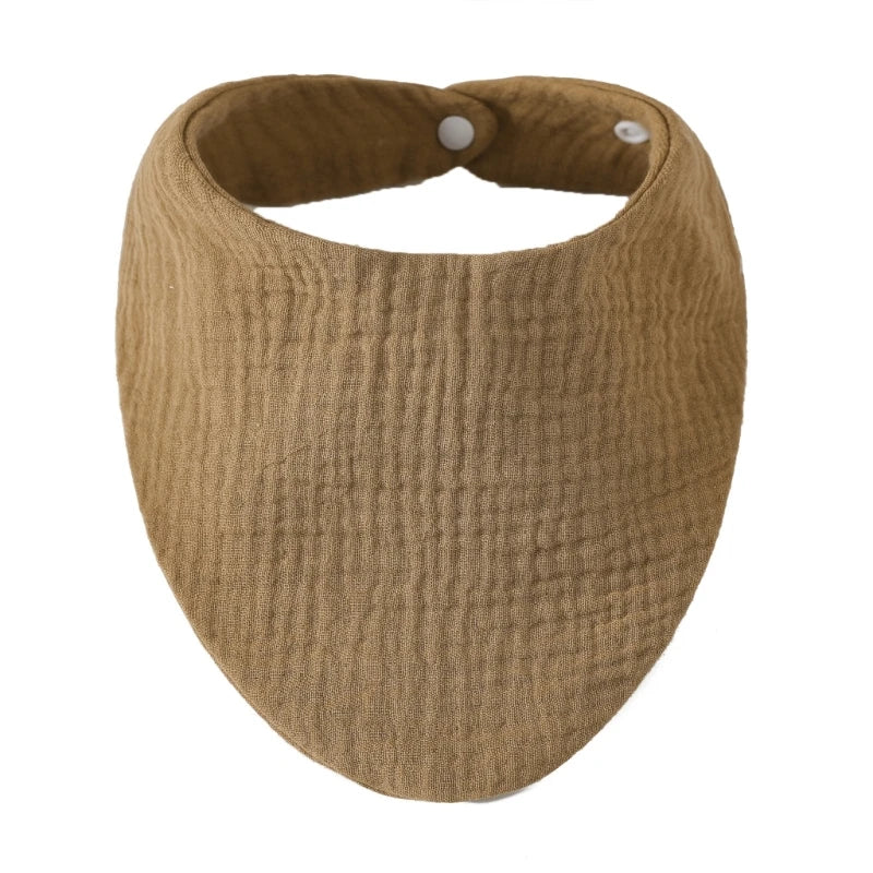 Organic Cotton Muslin Baby Bib with Bandana Style