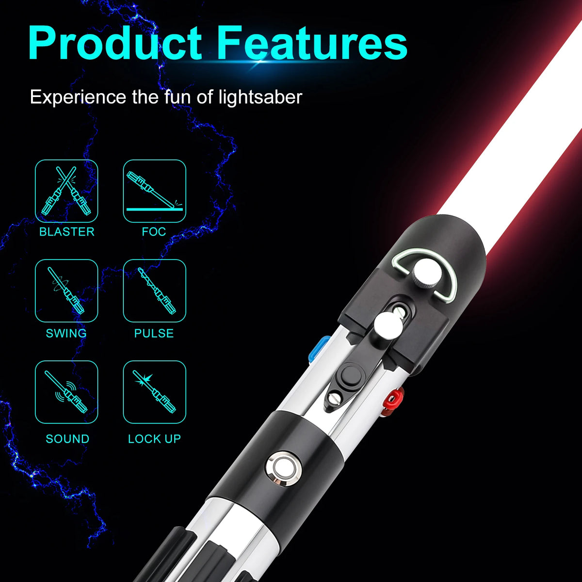 Darth Vader Neo Pixel Lightsaber with Metal Hilt