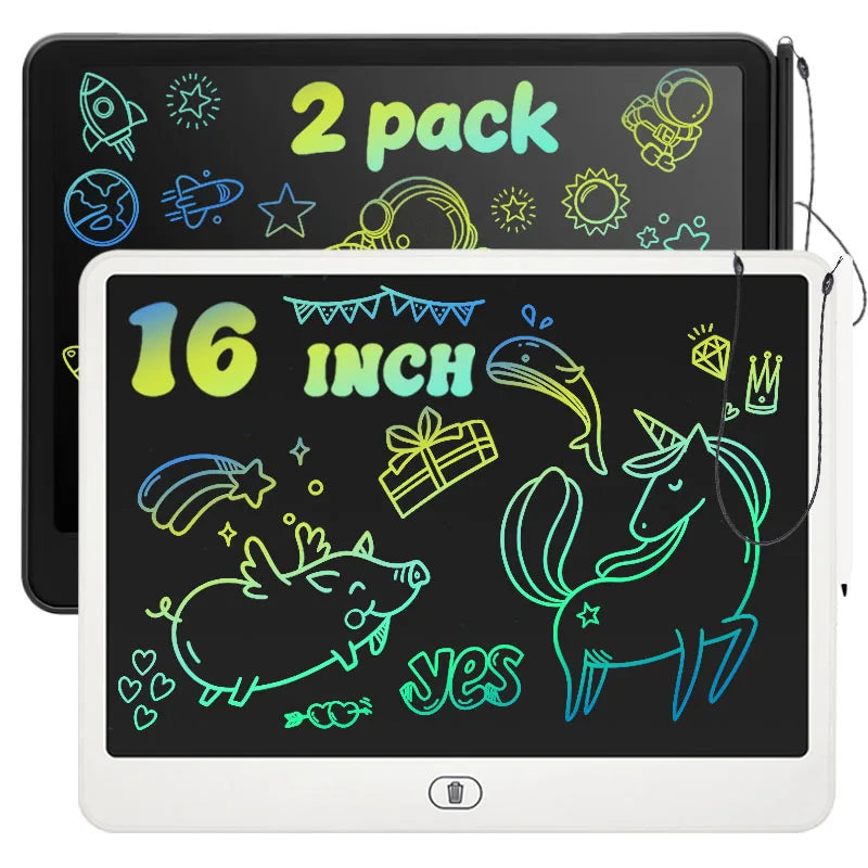 16-Inch LCD Writing Tablet for Kids (2-Pack)